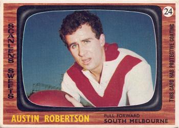 1967 Scanlens VFL #24 Austin Robertson Front